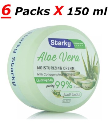 6 Packs Starky Moisturizing Cream With Collagen and Vitamins Aloe vera 6 X 150ml