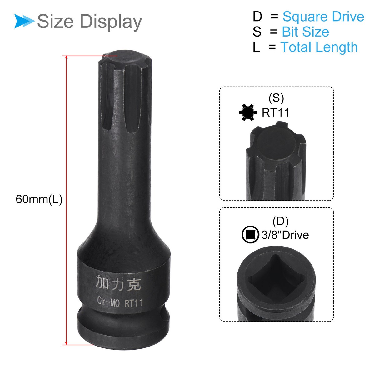 RT11 Impact Ribe Bit Socket 3/8