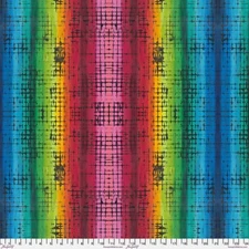 Free Spirit Butterfly Fields by Sue Penn PWSP066 Multi Rainbow Stripe Cotton