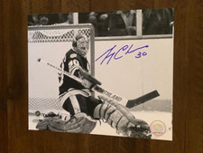 Boston Bruins Gerry Cheevers Autographed 8x10 Photo Pose 7