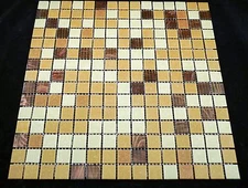 Mixed Autumn Color (Different shades of brown) Mosaic Glass Tile Kitchen & Bath