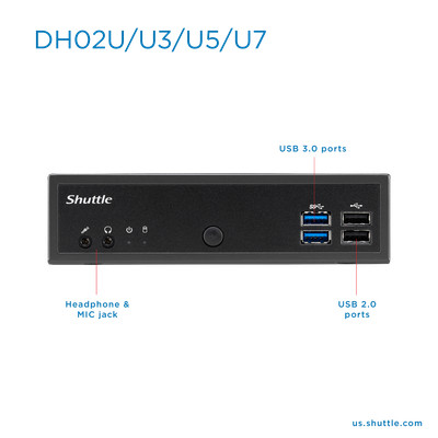 Intel i3 NVIDIA GeForce GTX 1050 HDMI Wireless Shuttle Slim DH02U3 Barebone PC