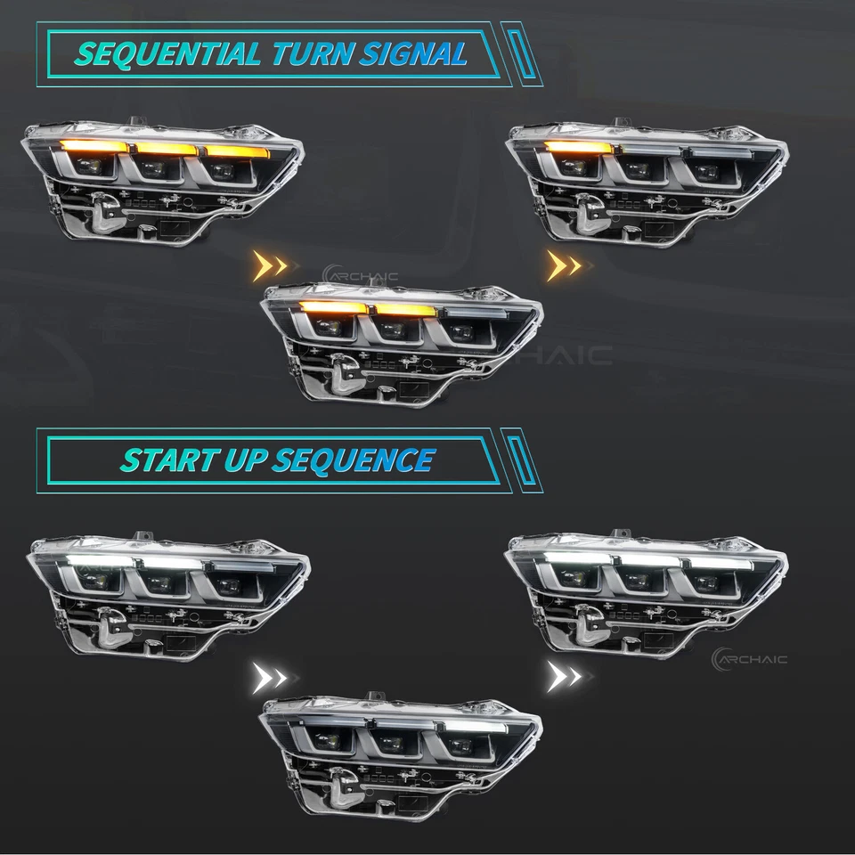 Passenger Side Headlight for 2024-up Ford Mustang,Update OE Style,Chrome Inner - Image 3 of 4