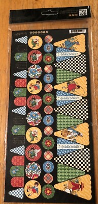 Graphic 45 Scrapbook Mother Goose Collection cardstock & banners 2 sheets