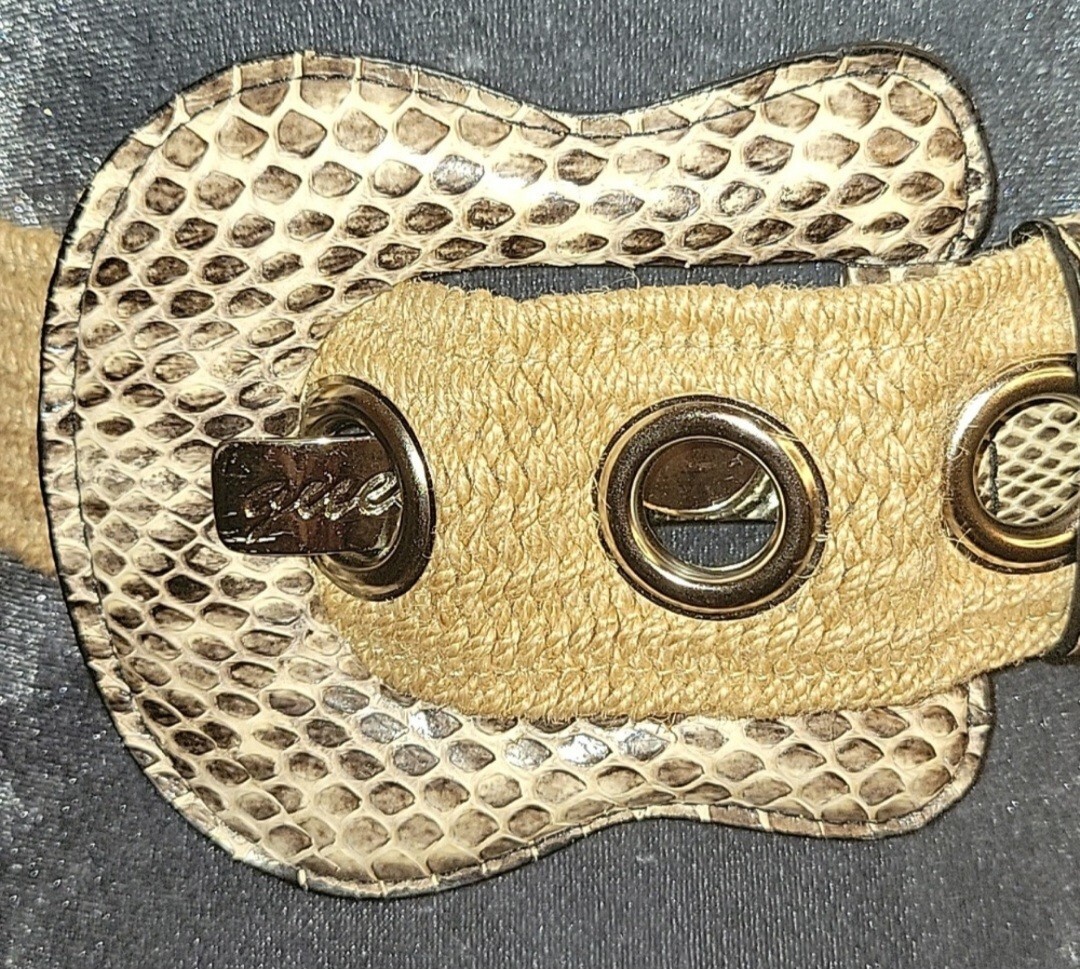 Guess Real Snakeskin Big Buckle Stretch Belt Guess | Accessories | Guess Real Snakeskin Big Buckle  main image 2