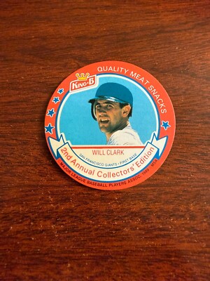 1989 King B Meats Disc #22 Will Clark. NRMT/MINT