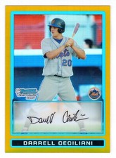 2009 BOWMAN CHROME DRAFT #BDPP51 DARRELL CECILIANI GOLD REFRACTOR #31/50