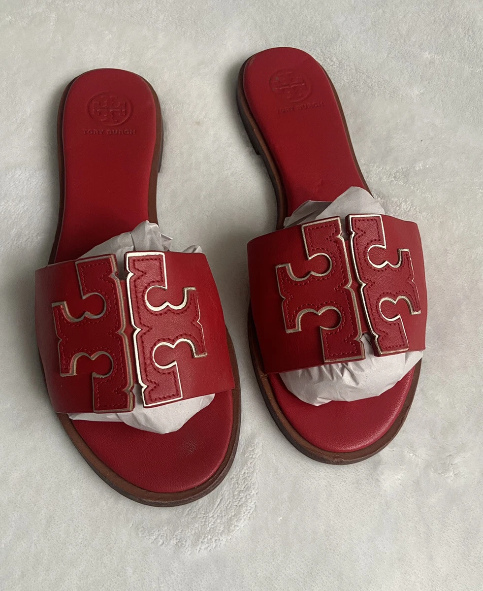 Tory burch red clearance slides