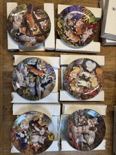 Bradford Exchange Collector Cat Kitten Plates Set of 6.