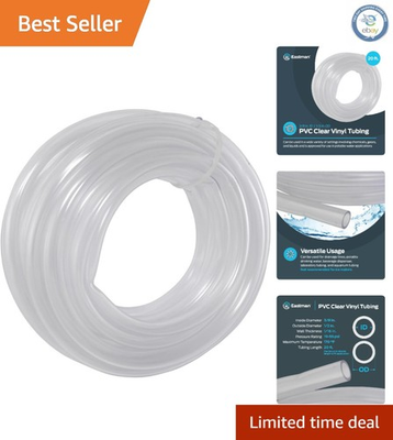 #ad Clear Vinyl Tubing 20ft Durable PVC 3 8quot; ID x 1 2quot; OD for Low Pressure Use $26.95