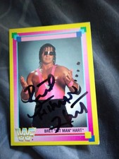 Signierte Sammelkarte Bret "the Hitman" Hart WWF (2)