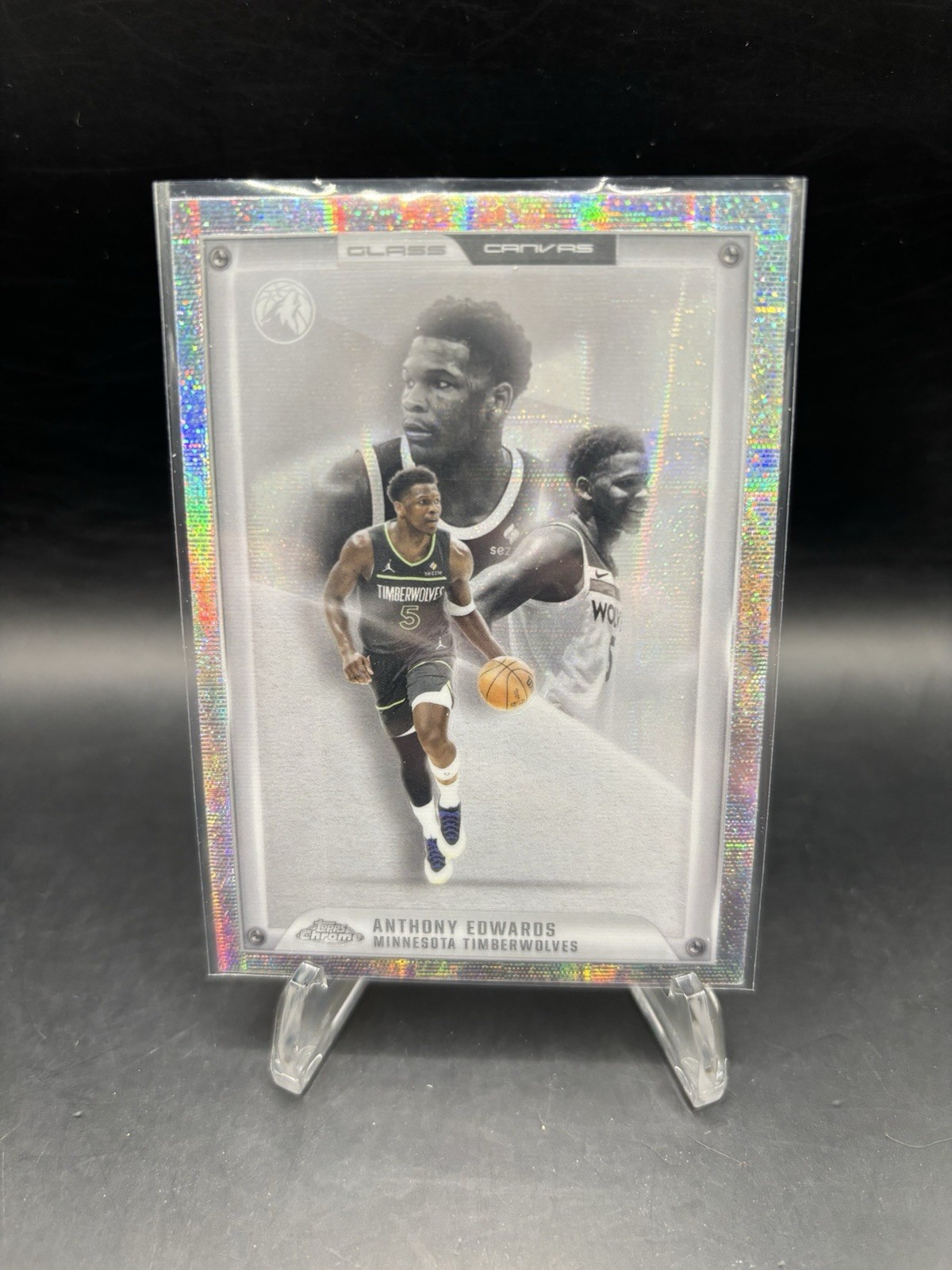 2025 Topps Chrome Anthony Edwards Glass Canvas GC-5 Case Hit SSP Timberwolves