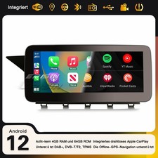 8-Kern 4+64GB 10,25" Navi Android 13 Carplay Autoradio Mercedes GLK-Klasse X204