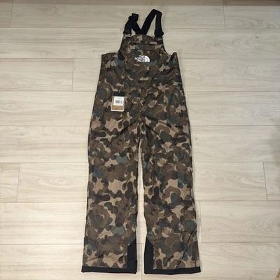 The North Face Freedom Bibs Snow Pants Youth XL 14-16 Camo Ski Snowboard New