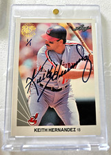 Keith Hernandez 1990 Leaf Autographed Baseball Card 1 of 1