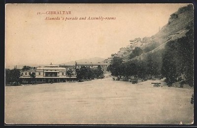 Gibraltar, Alameda´s Parade and Assembly-rooms, Ansichtskarte 