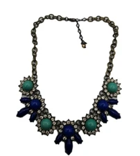 Multicolor Bold Rhinestone Adjustable Fashion Statement Necklace