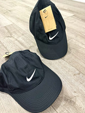Two Nike Dri-FIT Swoosh Black Adjustable Soli...