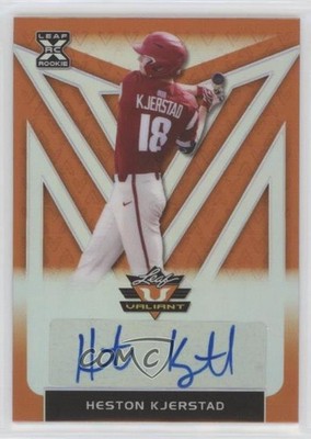 2020 Leaf Valiant Orange Prismatic 45/75 Heston Kjerstad #BA-HK1 Auto 0c3e