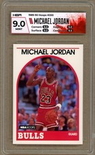 MICHAEL JORDAN 1989-90 Hoops #200 Chicago Bulls HOF HGA-9.0 Mint