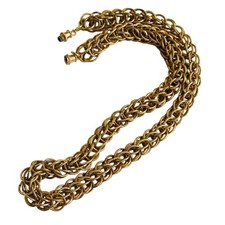 VTG Regal Gold rope chain Necklace Collar Choker Chain 60s 3-D rare Couture 17"L