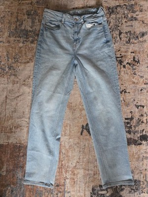 American Eagle Light Wash Straight Leg Jeans Stretch Womens 4