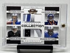 2009 Threads Rookie Collection Stafford Moreno Pettigrew Heyward-Bey /25 Patch