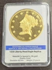 1838 American Mint Liberty Head Eagle Proof Gold Replica Coin 24k Plated