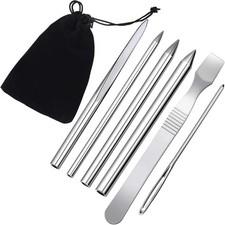 6 Pieces Paracord Stitching Set 6 Sizes Paracord FID Lacing Stitching Needles Sm