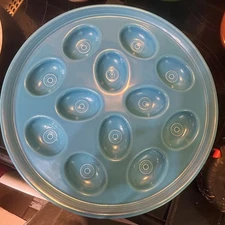 Fiesta Ware Homer Laughlin  Peacock Blue Deviled Egg Tray