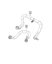 Genuine Mopar Heater Return Hose 68297867AA