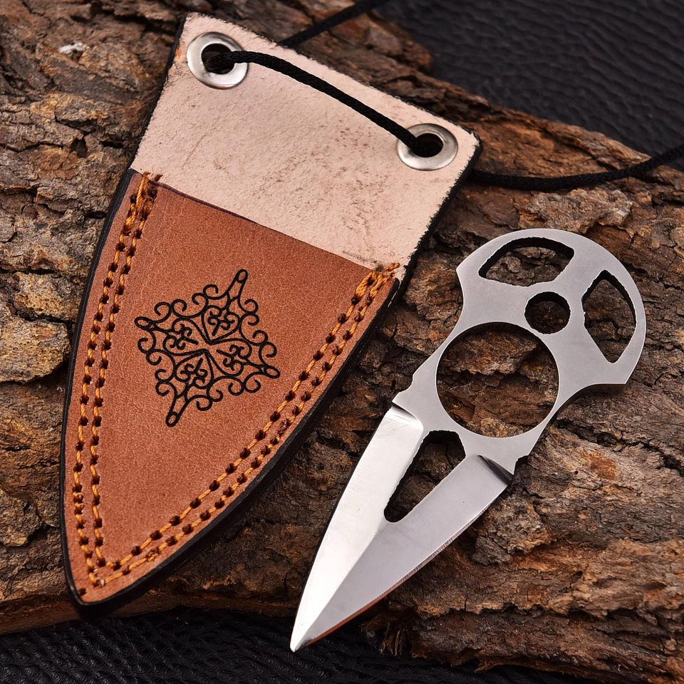 Cuchillo de cuello de acero al carbono de alto pulido bota de lanzamiento caza supervivencia camping cuchillo Foto 2 de 4