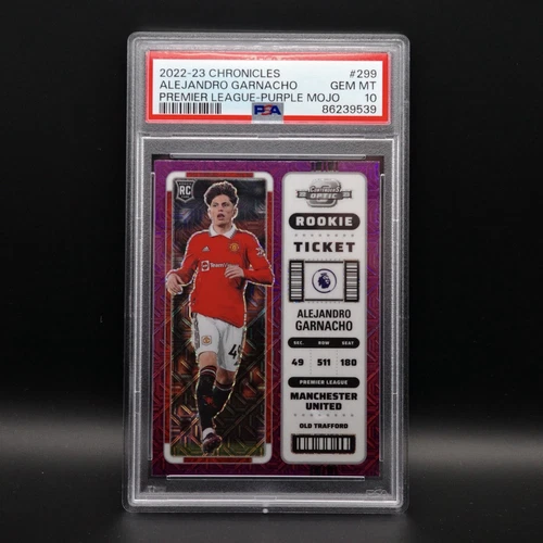ALEJANDRO GARNACHO RC PSA 10 - 2022-23 Chronicles Contenders Optic Purple Mojo