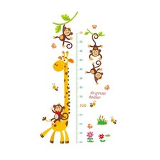 Nursery Wall Decals Children's Stickers Cartoon Height Chart for