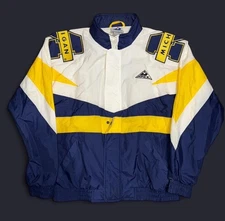 Vintage Michigan Wolverines Sports Jacket Large Apex One Zip-up Shark tooth USA