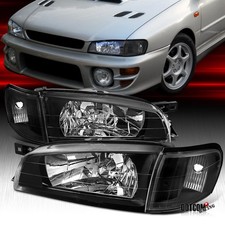Black Headlightscorner Signal Lamps Fit 1995-2001 Subaru Impreza Rs Outback 4pc