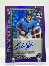 2025 Topps Pro Debut #PD-187 Carter Johnson Base Autographs Purple Foil #/299