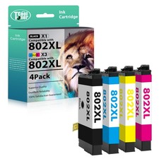 4-Pack 802XL Ink Cartridge For Epson WorkForce Pro WF-4720 WF-4730 WF4734 WF4740