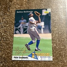 Delino DeShields  Upper Deck Inside The Numbers peter gammons 454 Montreal Expos