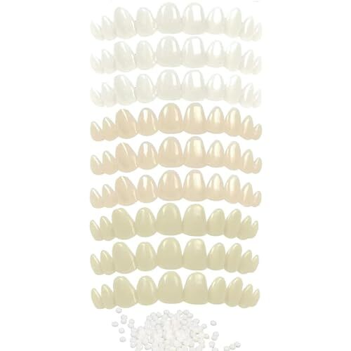 Temporary Tooth Repair Kit 9 Pcs Fake Teeth Filling Tooth Gap Decorate Missing