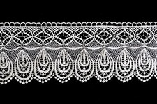 Lily 6.5" Ivory Vintage Venice Lace Trim Scalloped Drapery Bridal DIY by Yard