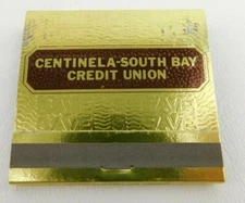 Centinela South Bay Credit Union Redondo Beach CA Unstruck Vintage Matchbook Ad