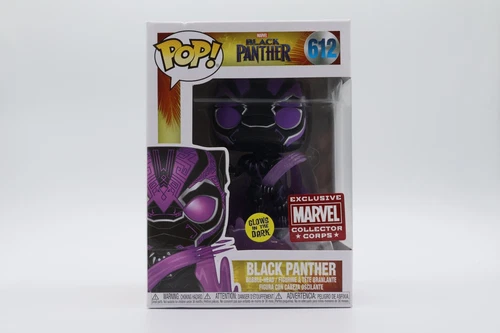 Funko Pop Marvel Black Panther 612 GITD Marvel Collector Corps Exclusivo