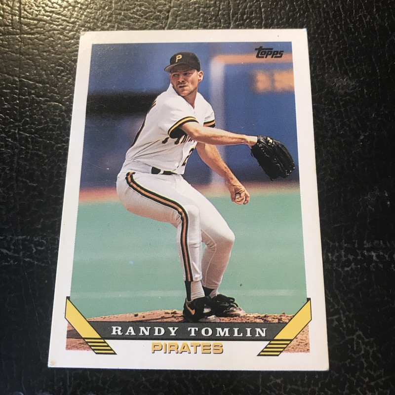 1993 Topps & 1991 Leaf Rookie RANDY TOMLIN Pittsburgh Pirates