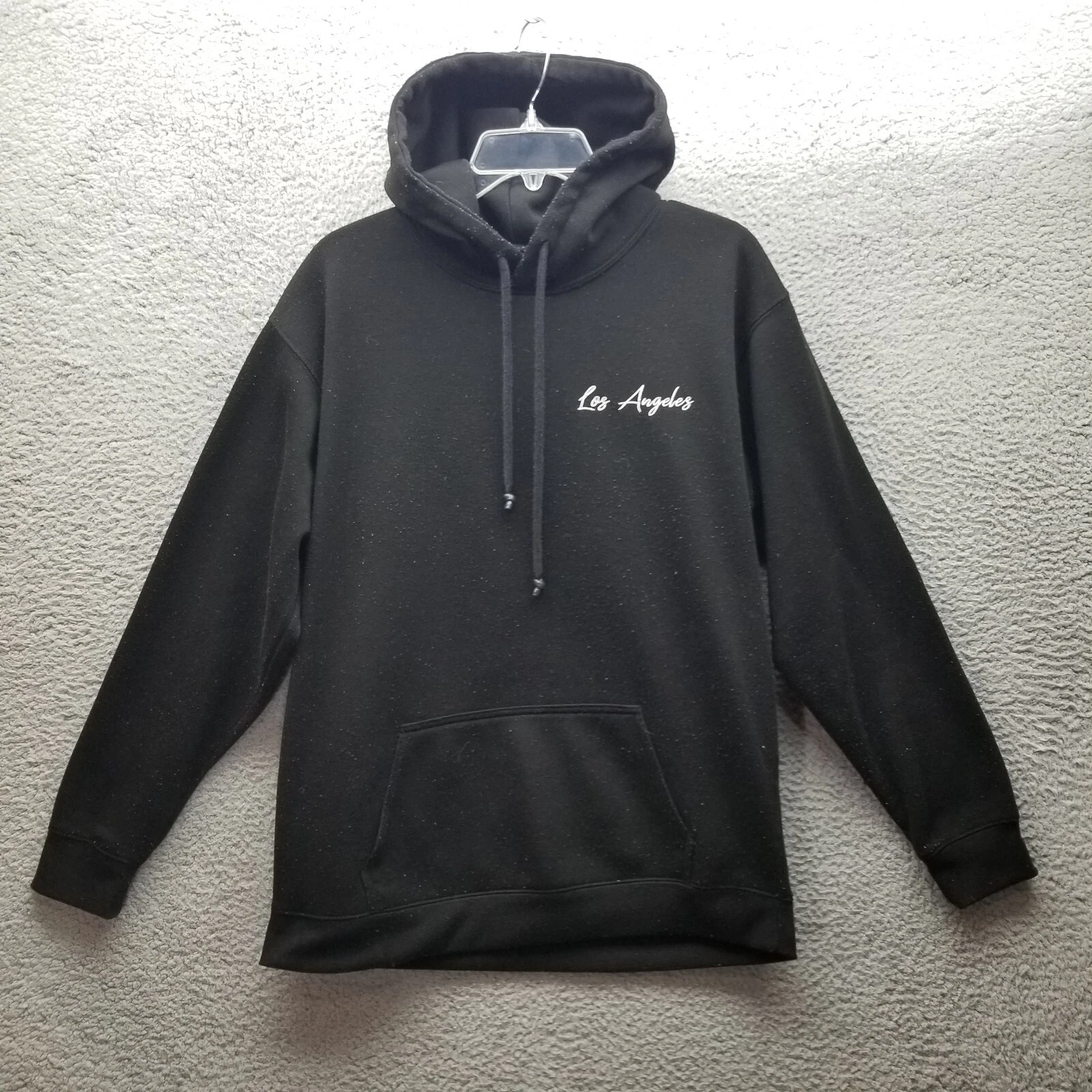 PALM ANGELS Felpa con cappuccio Vivre La Vie da uomo nera media Los Angeles palma Lowrider pullover