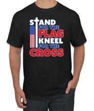 Stand for the Flag Kneel For the Cross Men T-Shirt