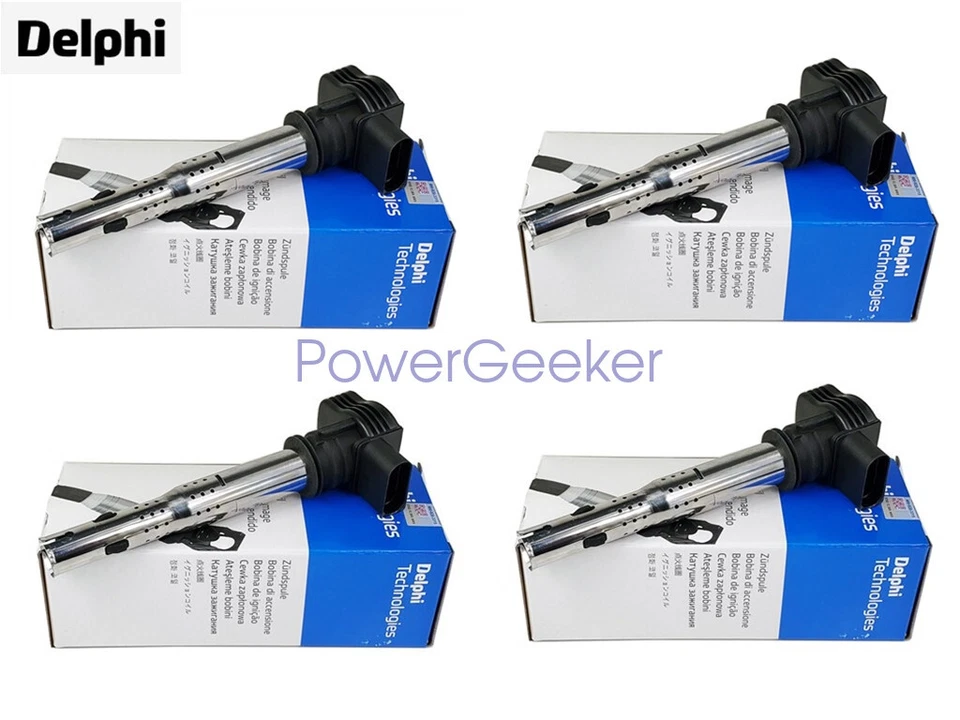 OEM Delphi GN10322 Ignition Coils 07K905715G for VW GLi Audi Q5 A4 1.8T/2.0T - Image 2 of 4