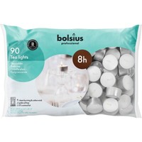 90 Teelichter Weiß Mit Ca. 8 Std. Brenndauer Im 90Er Beutel Bolsius Professional