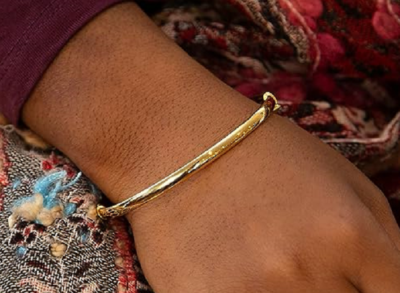 Bangle 9ct Yellow Gold Bracelet 9ct Yellow Gold Rectangular Tube