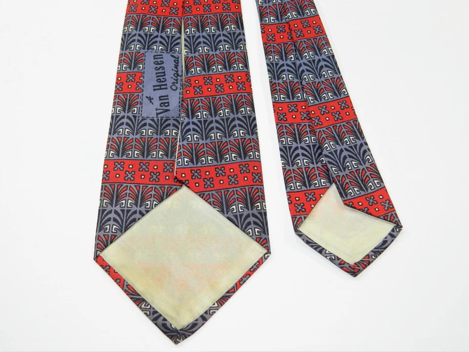 Men's Vintage Silk VAN HEUSEN ORIGINAL ROCKABILLY SWING 1930's 1940s Silk Tie  - Изображение 4 из 4